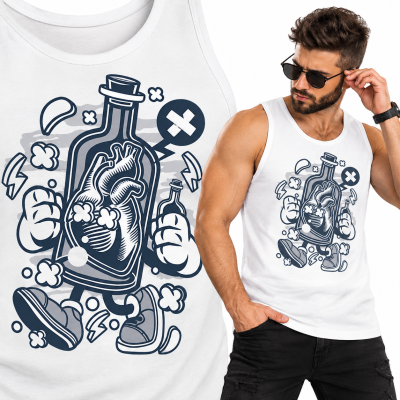 TANK TOP   ANIMOWANY  BOTTLE OF HEART